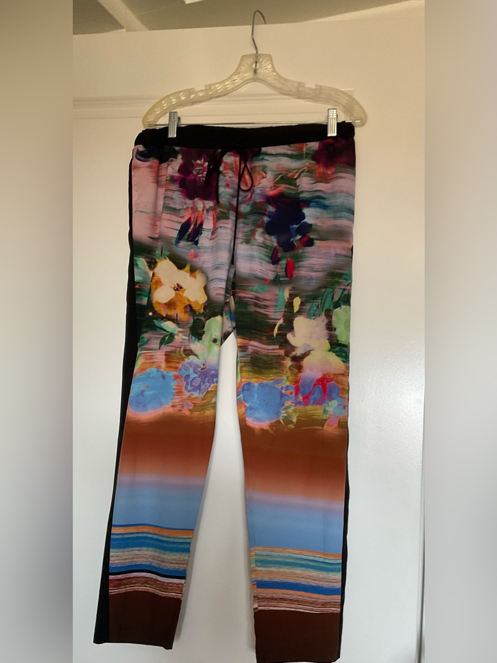 Clover Canyon Multicolor Floral Stripe Kids Joggers